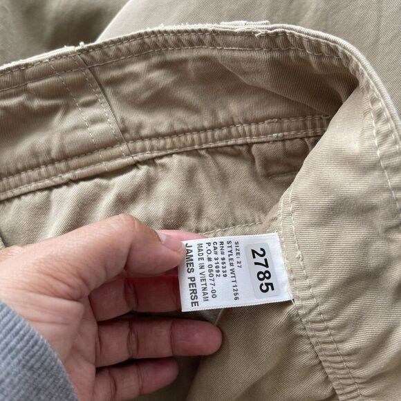 James Perse Pants Sz 27 Straight Tan 33" Cotton Utility Khaki Casual Minimalist - Picture 7 of 13